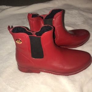 MICHAEL KORS red rain boots